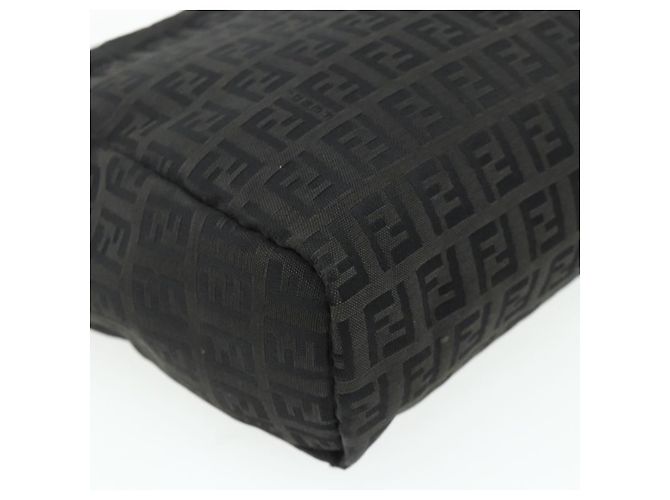 Borsa a mano FENDI Zucchino Canvas Nera Argento Auth 178108 Nero - vista 16
