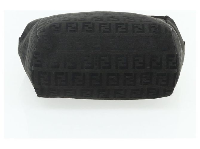 Borsa a mano FENDI Zucchino Canvas Nera Argento Auth 178108 Nero - vista 5