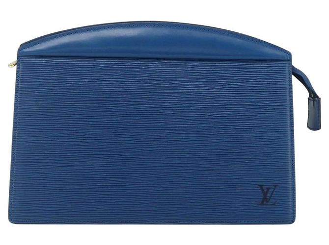 LOUIS VUITTON Epi Trousse Crete Pouch Blue M48405 LV Auth 171231 - vista 13