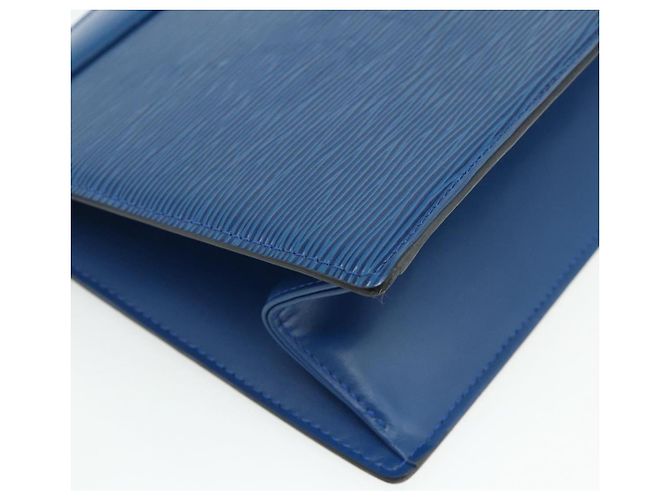 LOUIS VUITTON Epi Trousse Crete Pouch Blue M48405 LV Auth 171231 - vista 16