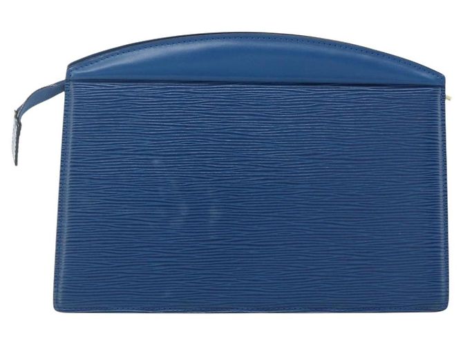 LOUIS VUITTON Epi Trousse Crete Pouch Blue M48405 LV Auth 171231 - vista 2