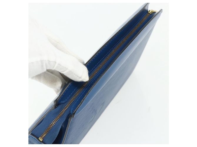 LOUIS VUITTON Epi Trousse Crete Pouch Blue M48405 LV Auth 171231 - vista 5