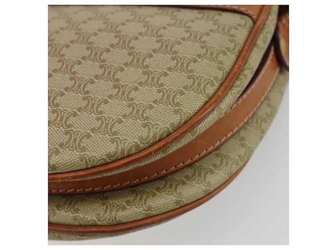 Céline Borsa a tracolla CELINE Macadam Canvas PVC Beige Oro Auth 171226 D'oro - vista 15