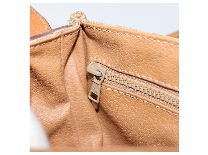 Céline Borsa a tracolla CELINE Macadam Canvas PVC Beige Oro Auth 171226 D'oro - vista 22