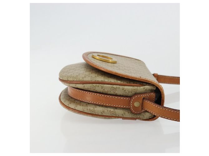 Céline Borsa a tracolla CELINE Macadam Canvas PVC Beige Oro Auth 171226 D'oro - vista 3