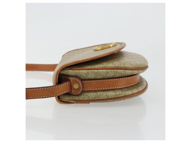 Céline Borsa a tracolla CELINE Macadam Canvas PVC Beige Oro Auth 171226 D'oro - vista 4