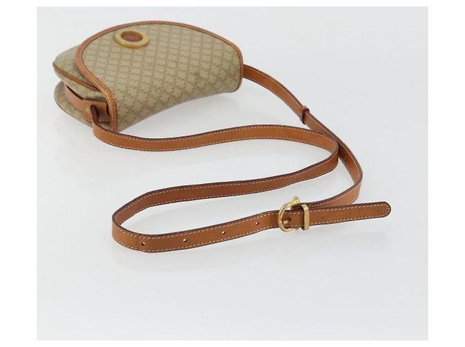 Céline Borsa a tracolla CELINE Macadam Canvas PVC Beige Oro Auth 171226 D'oro - vista 7