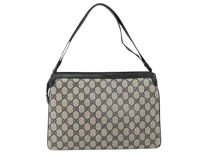 Borsa a tracolla GUCCI GG Supreme Sherry Line PVC Navy Gold 41 02 013 Auth fm5338 D'oro Blu navy - vista 2