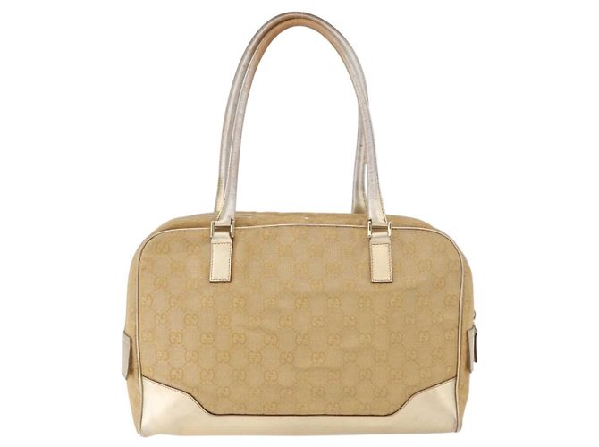 Borsa GUCCI GG Canvas Oro 002 1115 Auth 178250 D'oro - vista 2