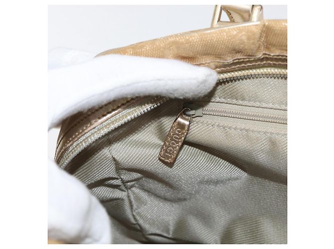 Borsa GUCCI GG Canvas Oro 002 1115 Auth 178250 D'oro - vista 21