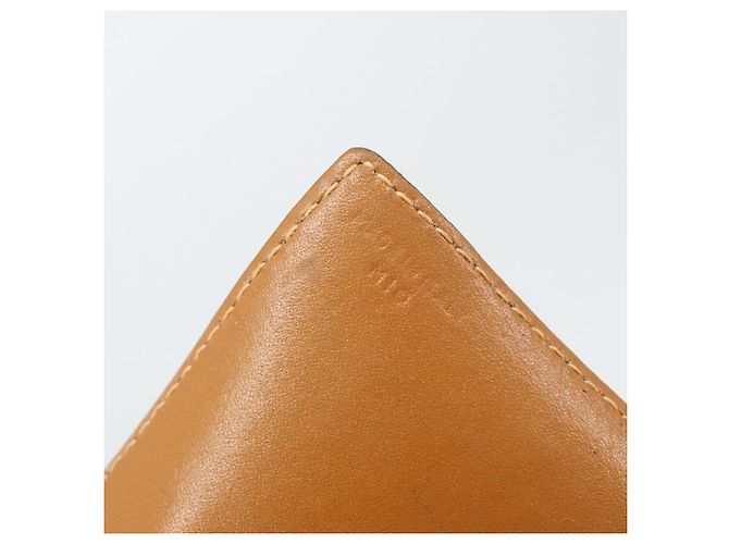 Céline Clutch CELINE Macadam Canvas PVC Pelle Marrone Oro Auth 177570 D'oro - vista 12
