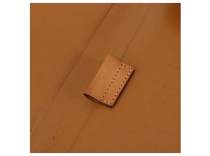 Céline Clutch CELINE Macadam Canvas PVC Pelle Marrone Oro Auth 177570 D'oro - vista 22