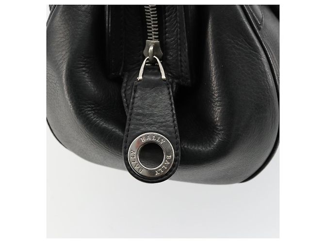 Borsa BALLY in pelle nera argento Auth 178121A Nero - vista 10