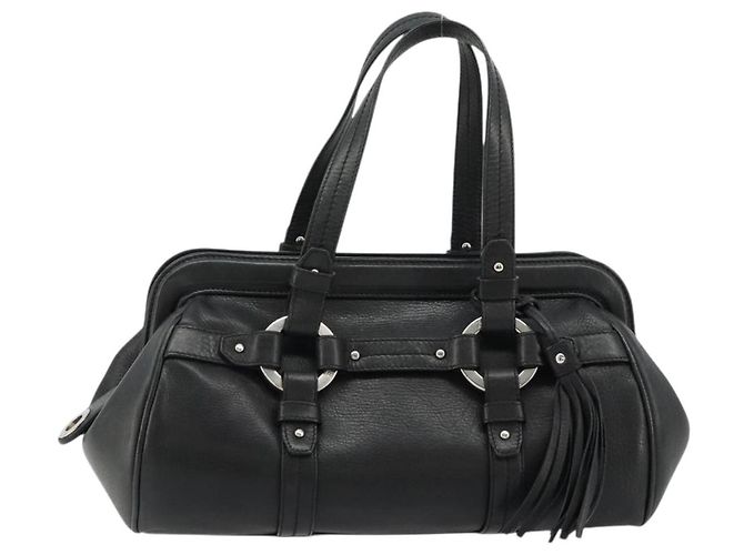 Borsa BALLY in pelle nera argento Auth 178121A Nero - vista 13