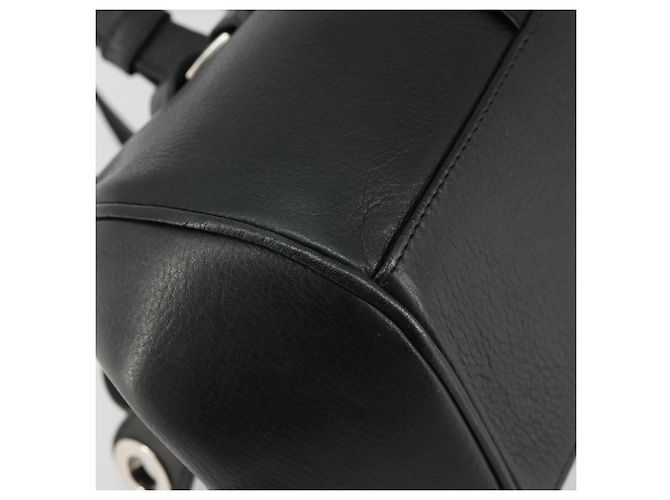 Borsa BALLY in pelle nera argento Auth 178121A Nero - vista 14