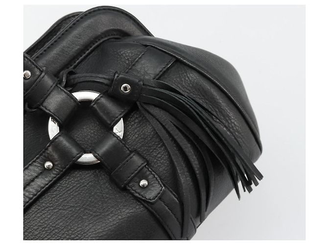 Borsa BALLY in pelle nera argento Auth 178121A Nero - vista 17