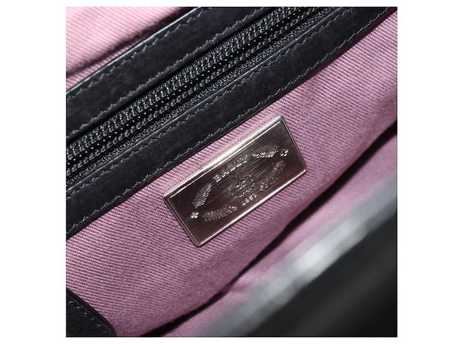 Borsa BALLY in pelle nera argento Auth 178121A Nero - vista 18