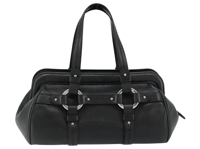 Borsa BALLY in pelle nera argento Auth 178121A Nero - vista 2