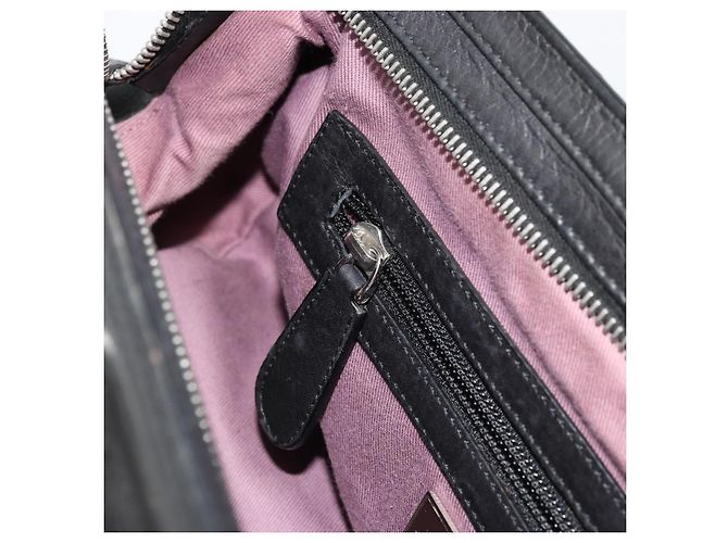 Borsa BALLY in pelle nera argento Auth 178121A Nero - vista 21