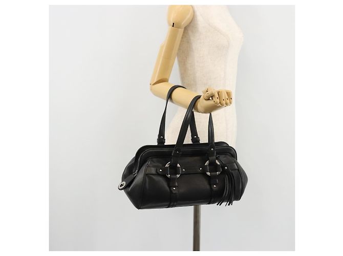 Borsa BALLY in pelle nera argento Auth 178121A Nero - vista 23