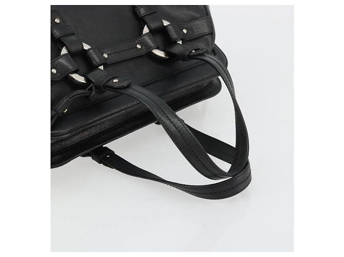 Borsa BALLY in pelle nera argento Auth 178121A Nero - vista 7