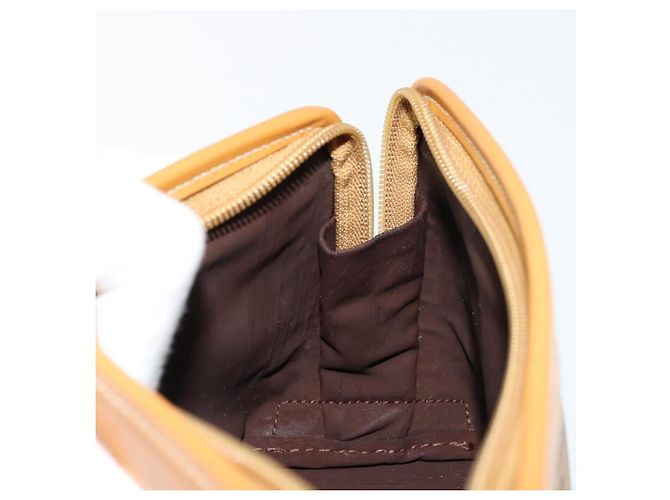GUCCI Micro GG Supreme Pouch PVC outlet Beige Oro Auth 177897 D'oro - vista 11