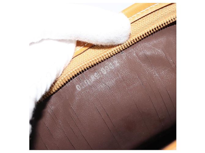 GUCCI Micro GG Supreme Pouch PVC outlet Beige Oro Auth 177897 D'oro - vista 12