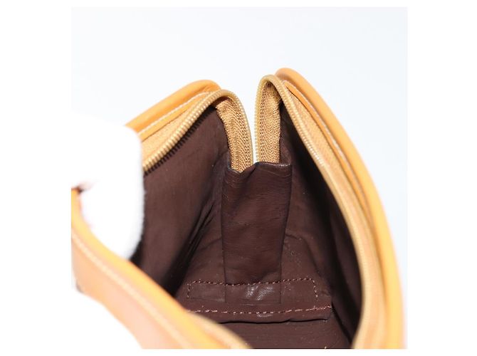 GUCCI Micro GG Supreme Pouch PVC outlet Beige Oro Auth 177897 D'oro - vista 17