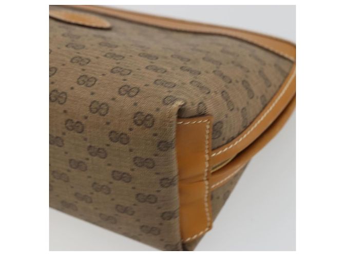 GUCCI Micro GG Supreme Pouch PVC outlet Beige Oro Auth 177897 D'oro - vista 7