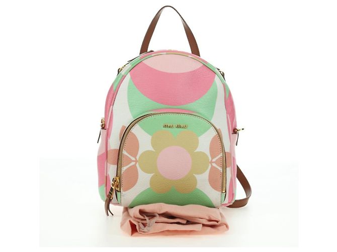 Miu Miu Backpack Leather Multicolor Gold Auth am11496V Multiple colors Golden - view 12