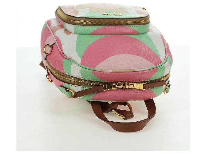 Miu Miu Backpack Leather Multicolor Gold Auth am11496V Multiple colors Golden - view 6