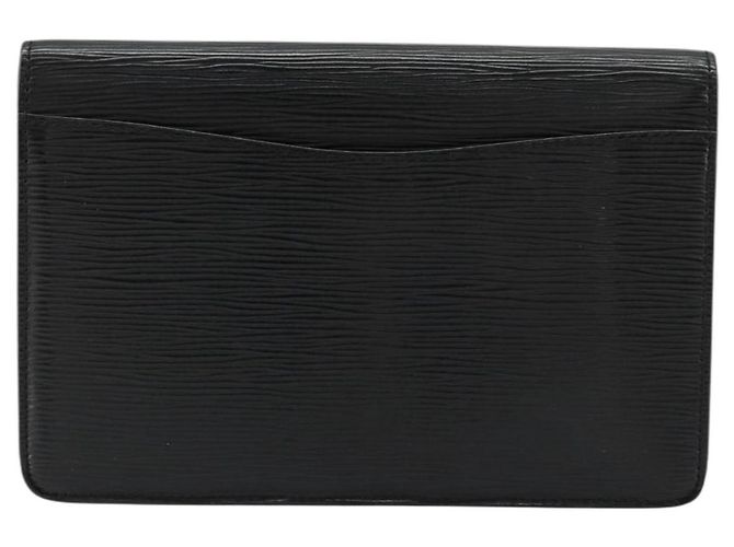 LOUIS VUITTON Epi Montaigne 23 Clutch Nero M52662 LV Auth 171232 - vista 2