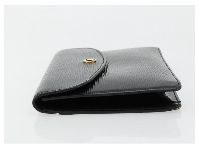 LOUIS VUITTON Epi Montaigne 23 Clutch Nero M52662 LV Auth 171232 - vista 4