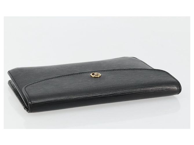 LOUIS VUITTON Epi Montaigne 23 Clutch Nero M52662 LV Auth 171232 - vista 5
