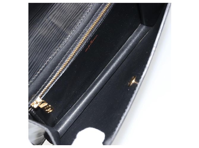 LOUIS VUITTON Epi Montaigne 23 Clutch Nero M52662 LV Auth 171232 - vista 9