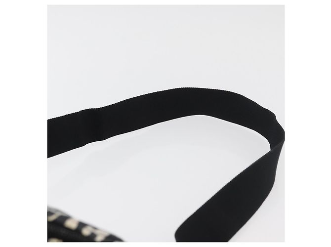 Borsa a tracolla SAINT LAURENT motivo zebra in nylon nero e bianco Auth 178693A - vista 8