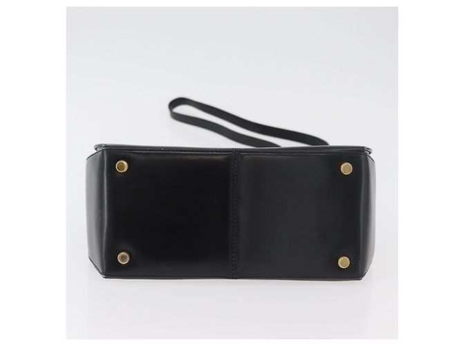Salvatore Ferragamo Gancini Handtasche Leder 2way Schwarz Gold Auth 178504 Golden - Ansicht 5