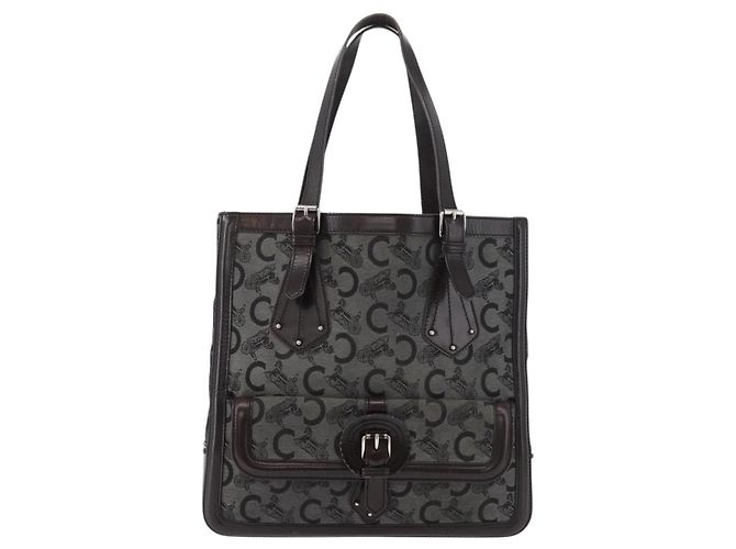 Céline CELINE C Sulky Tote Bag Canvas Grau Silber Auth ka4159 Braun - Ansicht 13
