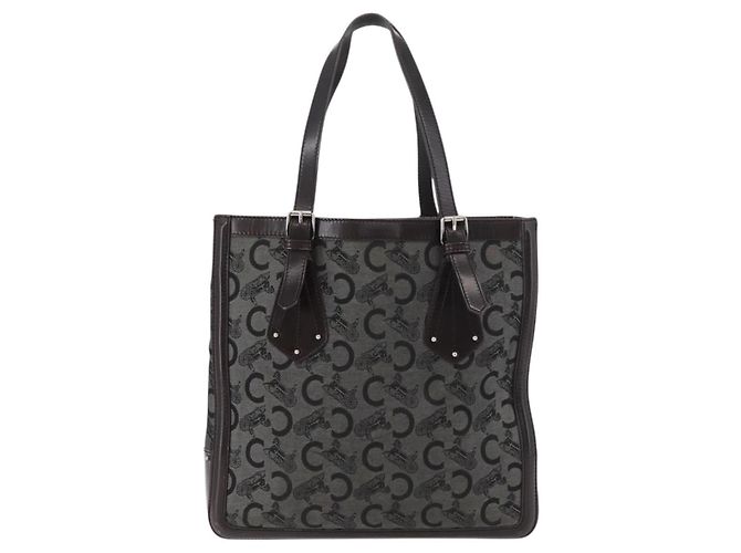 Céline CELINE C Sulky Tote Bag Canvas Grau Silber Auth ka4159 Braun - Ansicht 2