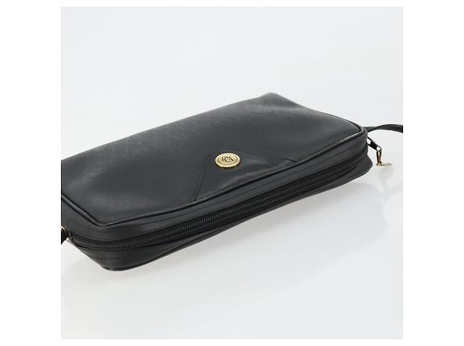 Borsa a tracolla Christian Dior Honeycomb Canvas PVC Nero Oro Auth 177040 D'oro - vista 6