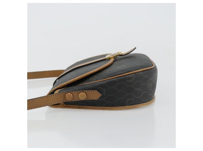 Borsa a tracolla Christian Dior in tela Honeycomb PVC Nero Oro Auth 178016 D'oro - vista 4