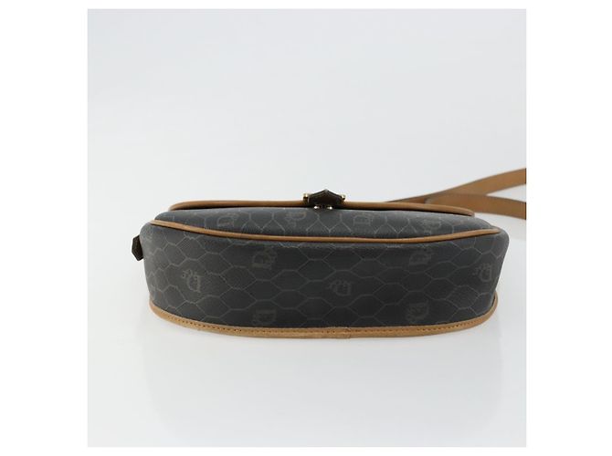 Borsa a tracolla Christian Dior in tela Honeycomb PVC Nero Oro Auth 178016 D'oro - vista 5