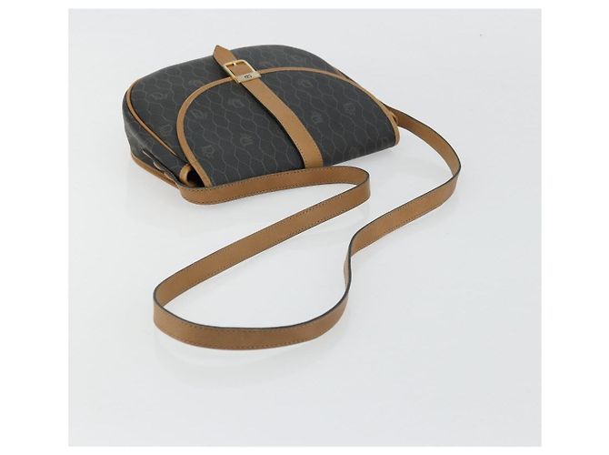 Borsa a tracolla Christian Dior in tela Honeycomb PVC Nero Oro Auth 178016 D'oro - vista 7