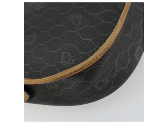 Borsa a tracolla Christian Dior in tela Honeycomb PVC Nero Oro Auth 178016 D'oro - vista 9
