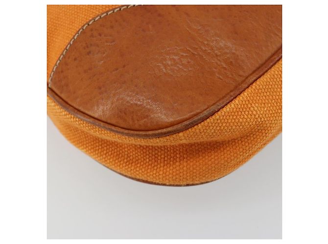 Borsa a Spalla Miu Miu Canvas Orange Gold Auth 177028A D'oro Arancione - vista 14