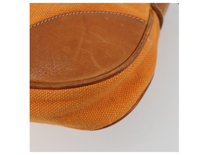 Borsa a Spalla Miu Miu Canvas Orange Gold Auth 177028A D'oro Arancione - vista 15