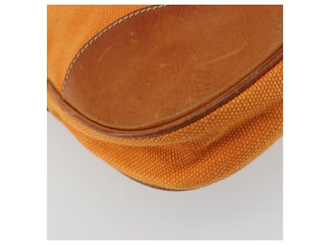 Borsa a Spalla Miu Miu Canvas Orange Gold Auth 177028A D'oro Arancione - vista 16