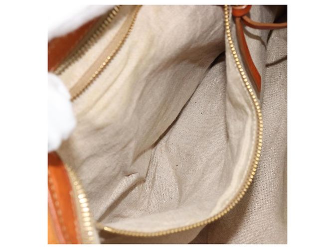 Borsa a Spalla Miu Miu Canvas Orange Gold Auth 177028A D'oro Arancione - vista 24