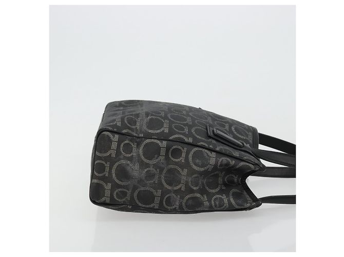 Borsa Salvatore Ferragamo Gancini in PVC e pelle nera argento Auth BA12370 Nero - vista 3