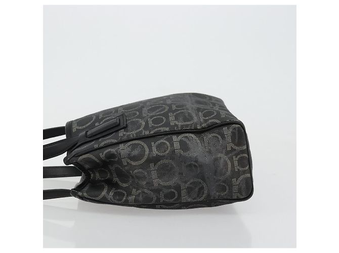 Borsa Salvatore Ferragamo Gancini in PVC e pelle nera argento Auth BA12370 Nero - vista 4